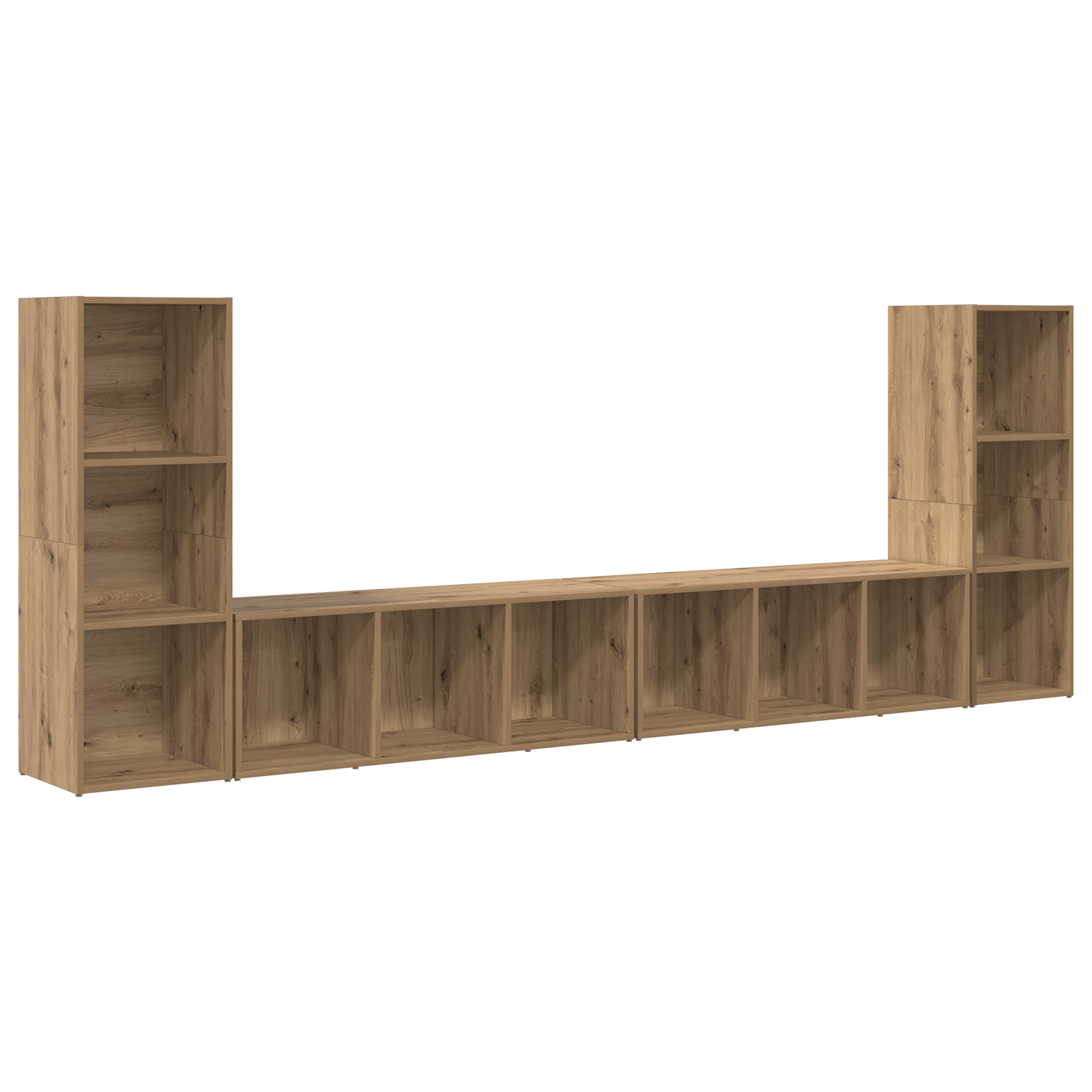 vidaXL Cabinet TV cu raft 4 pcs Stejar artisanal 37 x 35 x 107.5 cm vidaXL Cabinet TV cu raft 4 pcs Stejar artisanal 37 x 35 x 107.5 cm