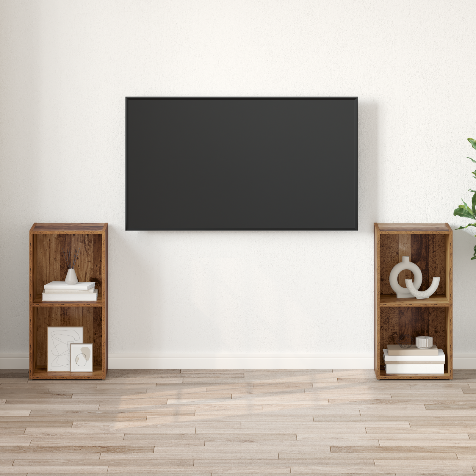 vidaXL Set comodă TV 2 pcs Lemn vechi 72 x 35 x 36.5 cm Lemn compozit vidaXL Set comodă TV 2 pcs Lemn vechi 72 x 35 x 36.5 cm Lemn compozit