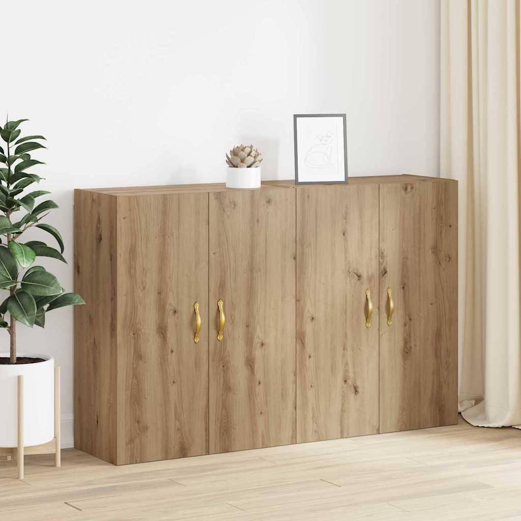 vidaXL Mobilier cu Montaj pe Perete Pe perete 2 pcs stejar artizanal vidaXL Mobilier cu Montaj pe Perete Pe perete 2 pcs stejar artizanal