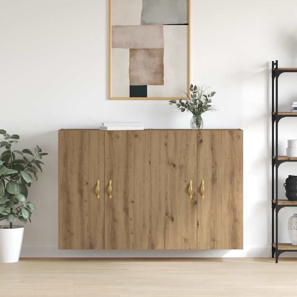 vidaXL Mobilier cu Montaj pe Perete Pe perete 2 pcs stejar artizanal vidaXL Mobilier cu Montaj pe Perete Pe perete 2 pcs stejar artizanal