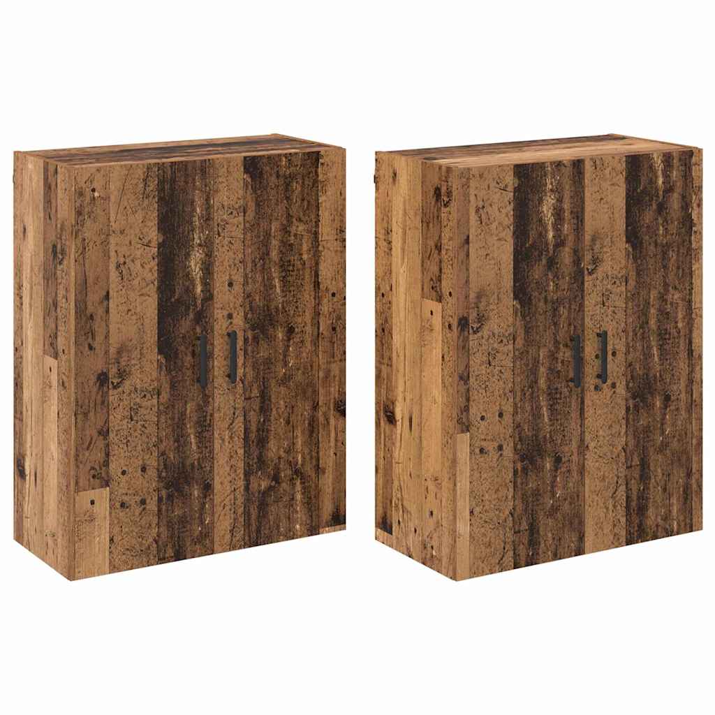 vidaXL Mobilier cu Montaj pe Perete 2 pcs Lemn vechi 69.5 x 34 x 90 cm vidaXL Mobilier cu Montaj pe Perete 2 pcs Lemn vechi 69.5 x 34 x 90 cm