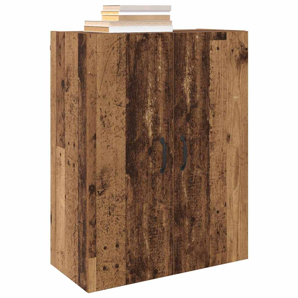 vidaXL Dulap montat pe perete 2 pcs Lemn vechi 69,5 x 34 x 90 cm