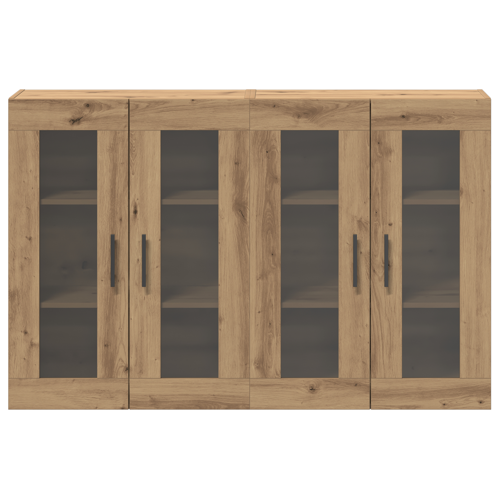 vidaXL Mobilier cu Montaj pe Perete 2 pcs Stejar Artisan și Negru vidaXL Mobilier cu Montaj pe Perete 2 pcs Stejar Artisan și Negru