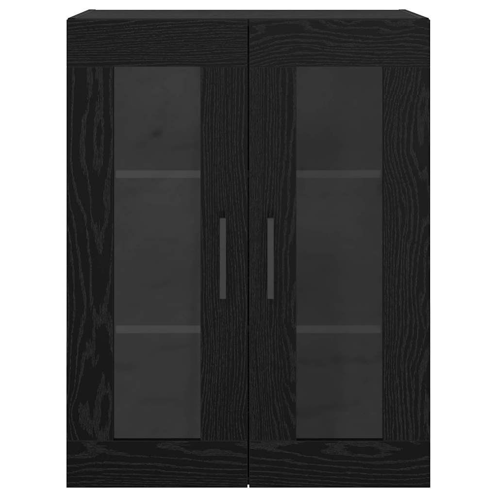 vidaXL Mobilier cu Montaj pe Perete 2 pcs Stejar negru