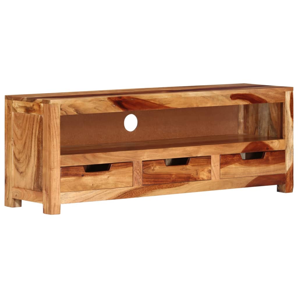 vidaXL Comodă TV, 110x30x40 cm, lemn masiv de acacia