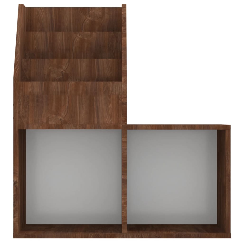 vidaXL Raft reviste copii, stejar maro, 71x30x78,5cm, lemn prelucrat vidaXL Raft reviste copii, stejar maro, 71x30x78,5cm, lemn prelucrat