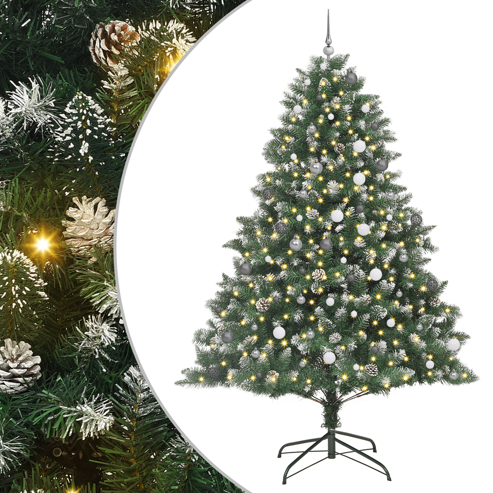 vidaXL Brad de Crăciun artificial Verde 240 cm PVC vidaXL Brad de Crăciun artificial Verde 240 cm PVC
