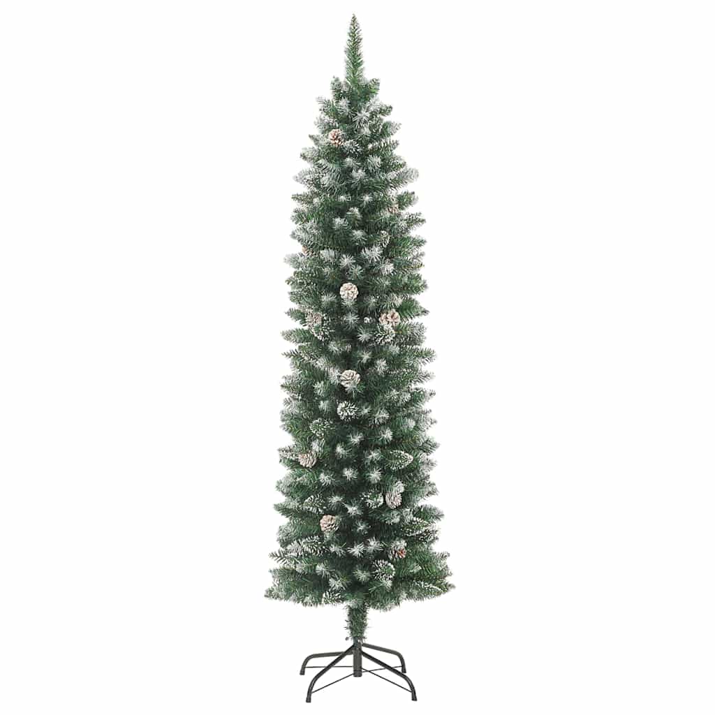 vidaXL Copac Artificial Slăb de Crăciun Verde 180 cm PVC