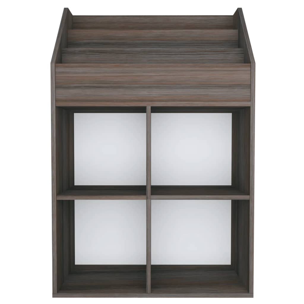 vidaXL Raft reviste copii gri/stejar sonoma 71x30x114cm lemn prelucrat vidaXL Raft reviste copii gri/stejar sonoma 71x30x114cm lemn prelucrat