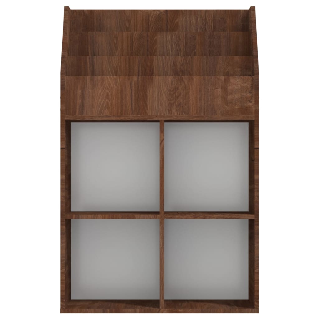 vidaXL Raft reviste copii, stejar maro, 71x30x114 cm, lemn prelucrat vidaXL Raft reviste copii, stejar maro, 71x30x114 cm, lemn prelucrat