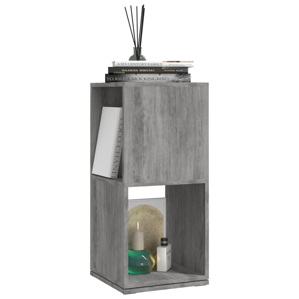 vidaXL Dulap rotativ, gri beton, 34,5x34,5x75,5 cm, lemn prelucrat