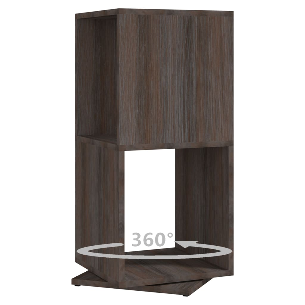 vidaXL Dulap rotativ, gri și stejar sonoma, 34,5x34,5x75,5 cm, PAL