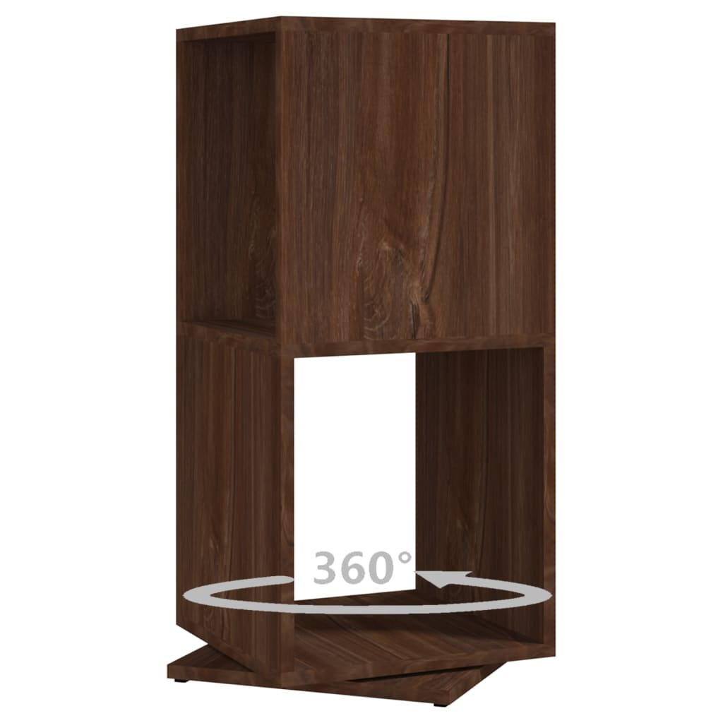 vidaXL Dulap rotativ, stejar maro, 34,5x34,5x75,5 cm, lemn prelucrat