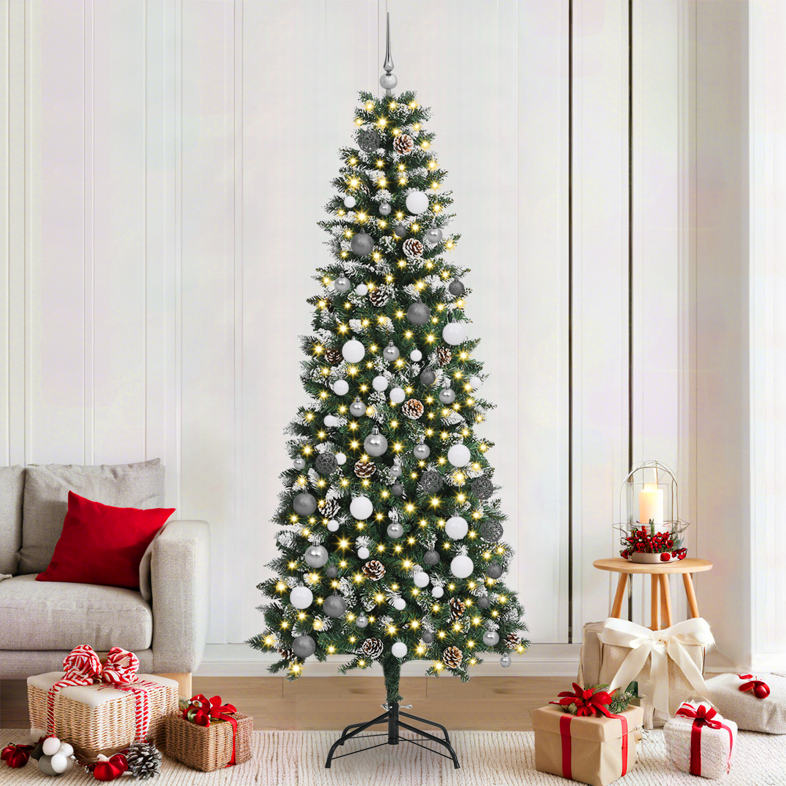 vidaXL Brad de Crăciun artificial Verde 210 cm PVC vidaXL Brad de Crăciun artificial Verde 210 cm PVC