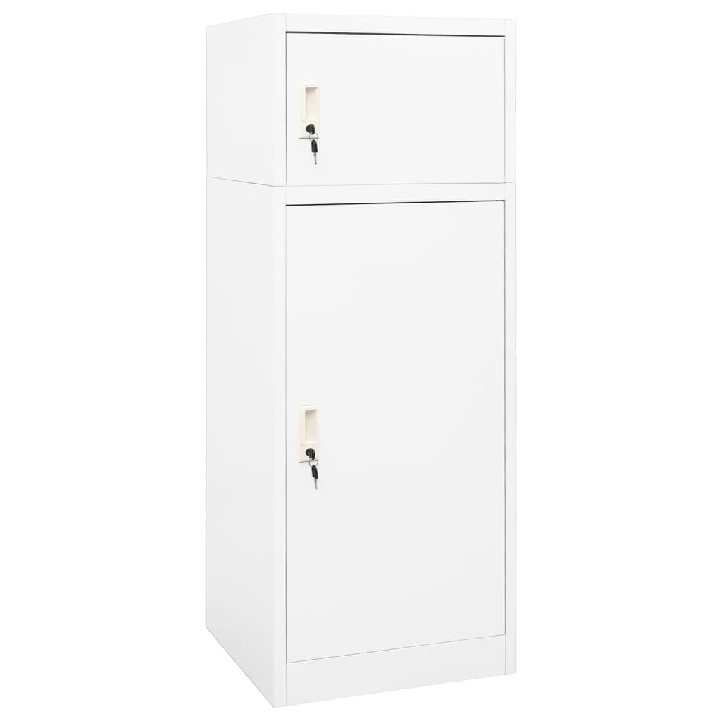vidaXL Dulap pentru șa, alb, 53x53x140 cm, oțel vidaXL Dulap pentru șa, alb, 53x53x140 cm, oțel