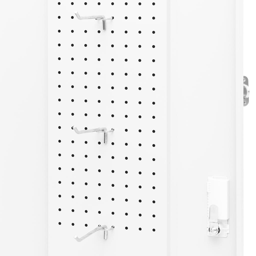 vidaXL Dulap pentru șa, alb, 53x53x105 cm, oțel vidaXL Dulap pentru șa, alb, 53x53x105 cm, oțel