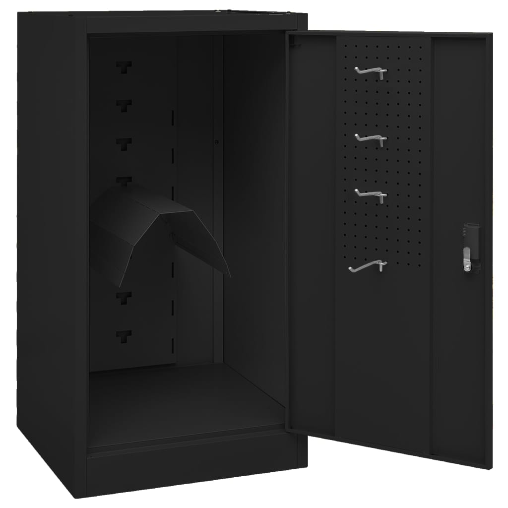 vidaXL Dulap pentru șa, negru, 53x53x105 cm, oțel vidaXL Dulap pentru șa, negru, 53x53x105 cm, oțel