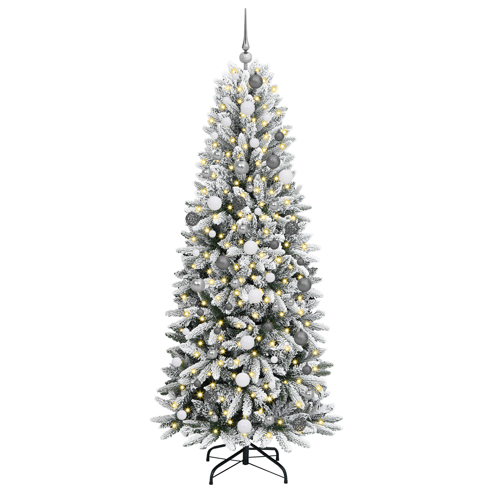 vidaXL Brad de Crăciun artificial Alb 210 cm PVC vidaXL Brad de Crăciun artificial Alb 210 cm PVC