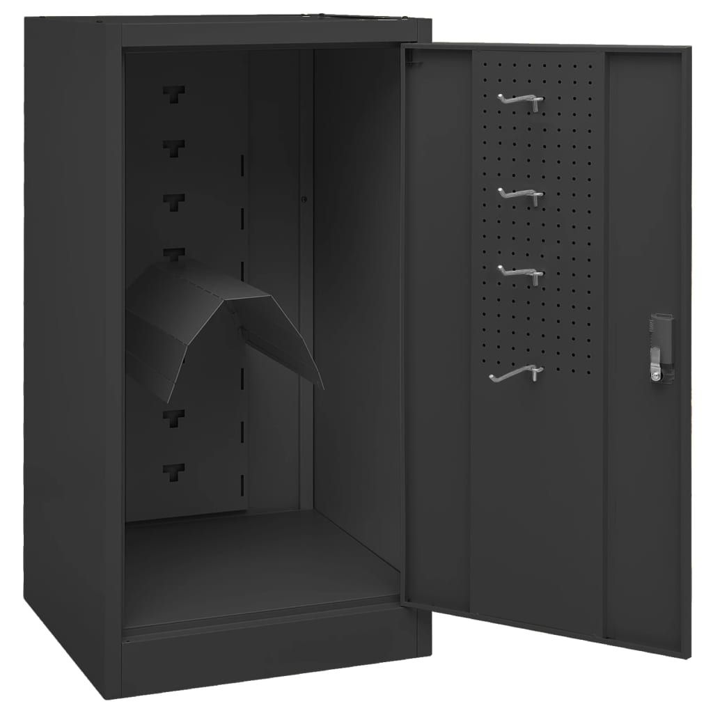 vidaXL Dulap pentru șa, antracit, 53x53x105 cm, oțel vidaXL Dulap pentru șa, antracit, 53x53x105 cm, oțel
