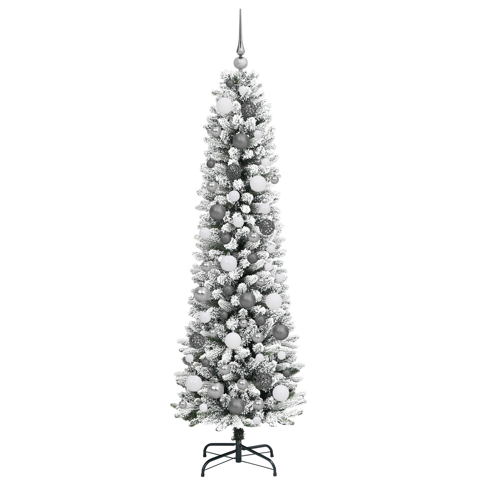 vidaXL Brad de Crăciun subțire Alb 180 cm PVC vidaXL Brad de Crăciun subțire Alb 180 cm PVC