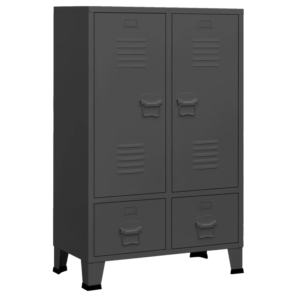 vidaXL Dulap de haine industrial, antracit, 67x35x107 cm, oțel vidaXL Dulap de haine industrial, antracit, 67x35x107 cm, oțel