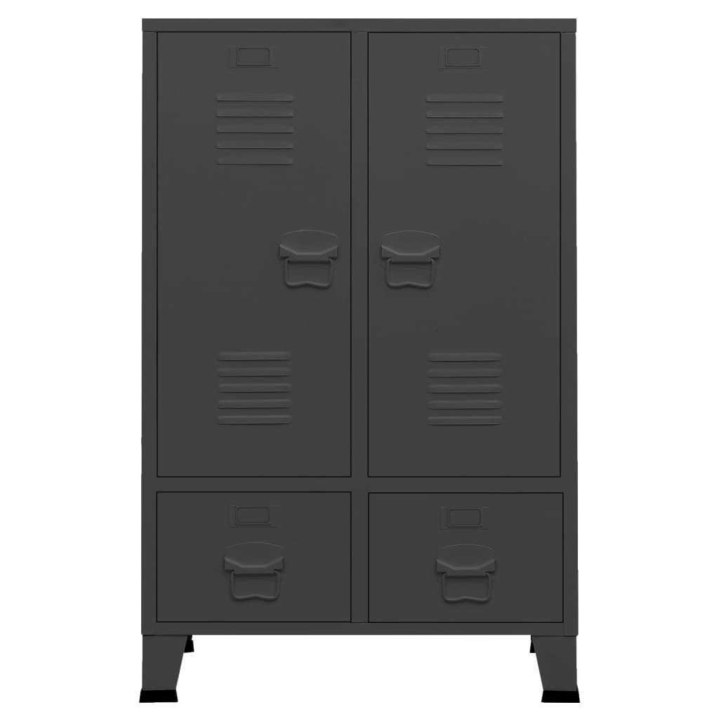 vidaXL Dulap de haine industrial, antracit, 67x35x107 cm, oțel vidaXL Dulap de haine industrial, antracit, 67x35x107 cm, oțel