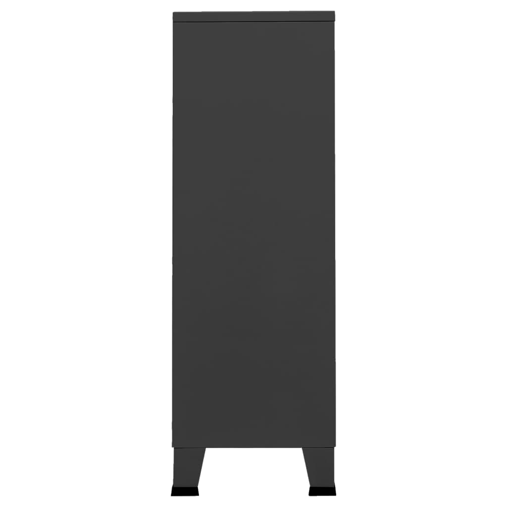 vidaXL Dulap de haine industrial, antracit, 67x35x107 cm, oțel vidaXL Dulap de haine industrial, antracit, 67x35x107 cm, oțel