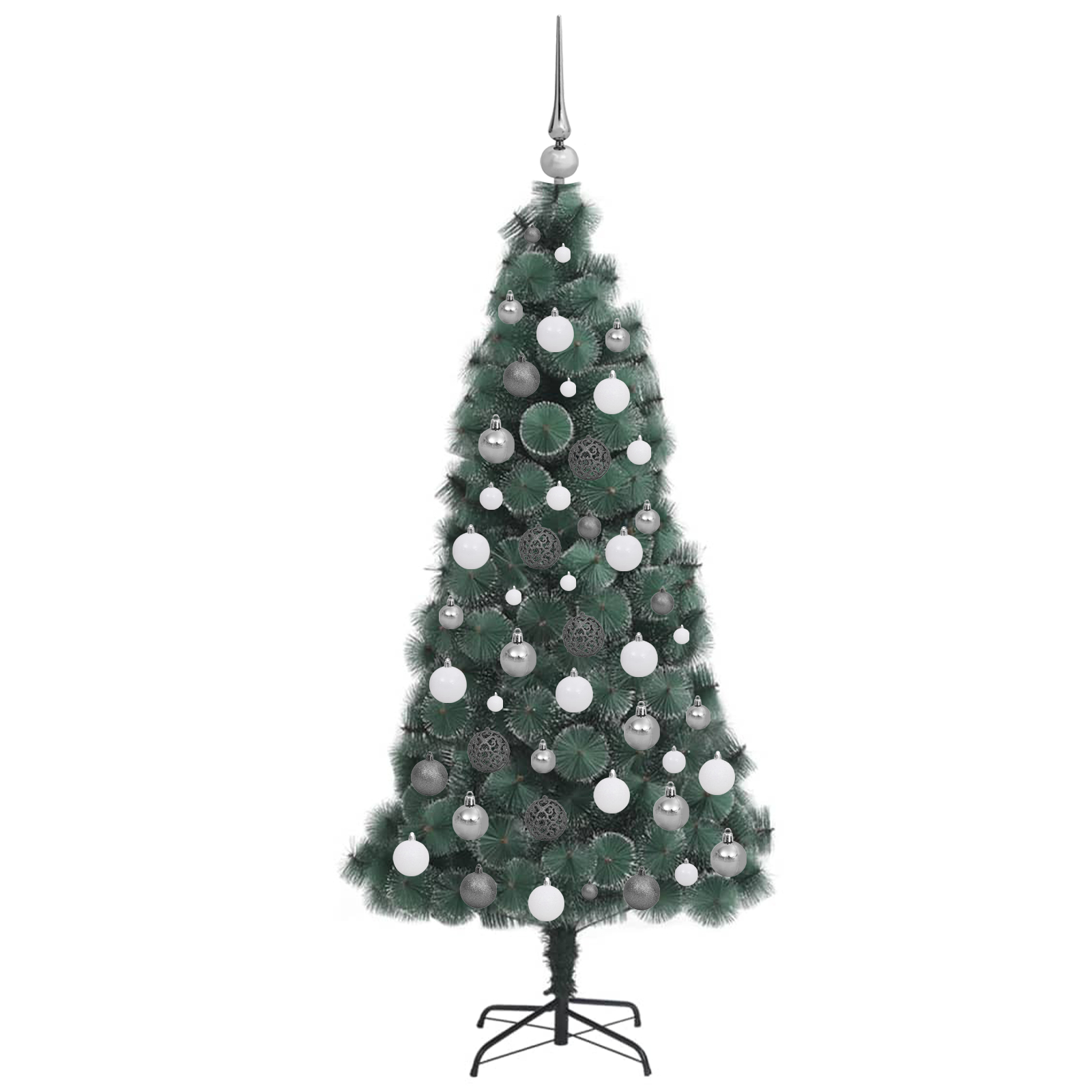 vidaXL Brad de Crăciun artificial cu LED-uri și set de globuri verde 180 cm vidaXL Brad de Crăciun artificial cu LED-uri și set de globuri verde 180 cm