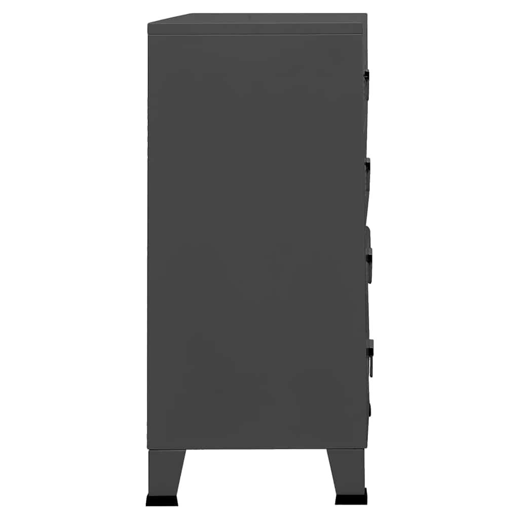 vidaXL Dulap cu sertare industrial, antracit, 78x40x93 cm, metal vidaXL Dulap cu sertare industrial, antracit, 78x40x93 cm, metal