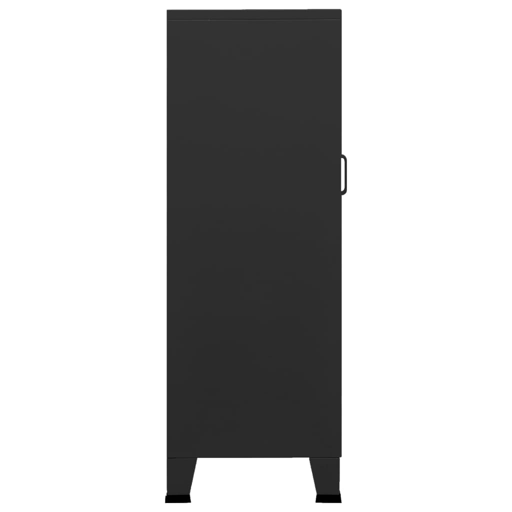 vidaXL Dulap industrial de depozitare, negru, 70x40x115 cm, metal