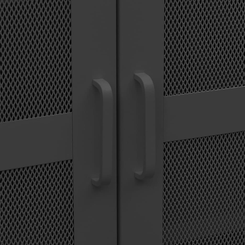 vidaXL Dulap industrial de depozitare, negru, 70x40x115 cm, metal