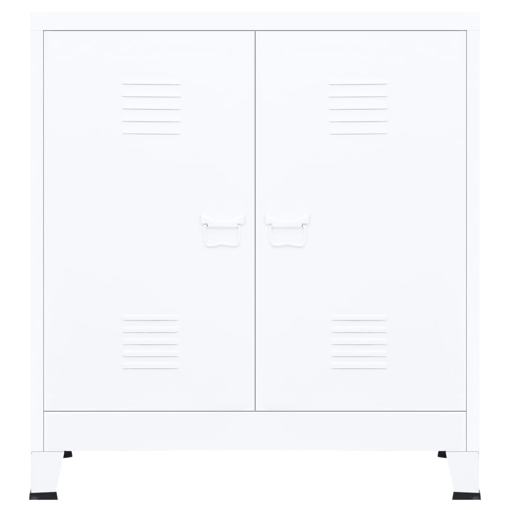 vidaXL Dulap industrial de depozitare, alb, 90x40x100 cm, oțel