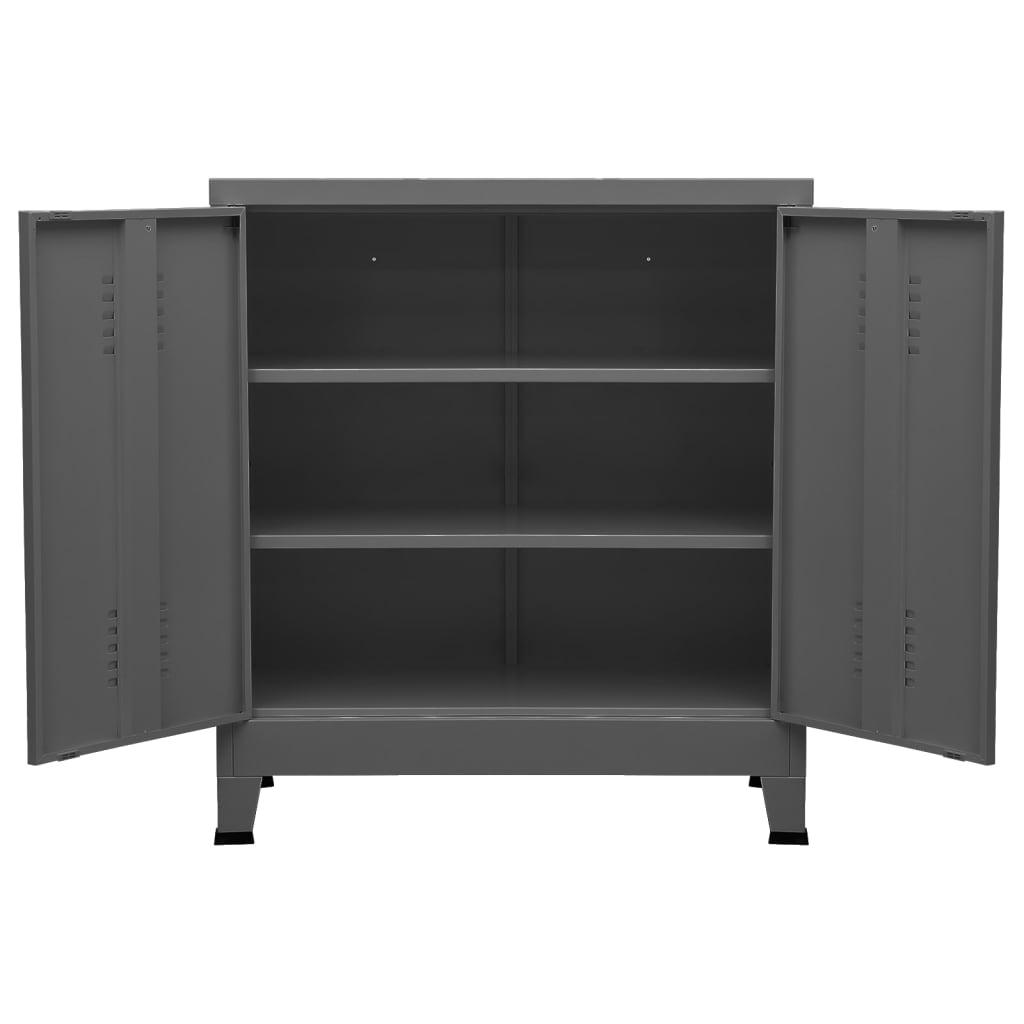 vidaXL Dulap industrial de depozitare, antracit, 90x40x100 cm, oțel vidaXL Dulap industrial de depozitare, antracit, 90x40x100 cm, oțel