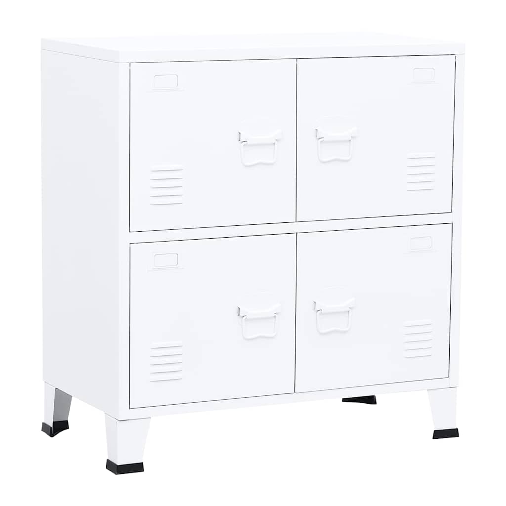vidaXL Dulap industrial de depozitare, alb, 75x40x80 cm, oțel vidaXL Dulap industrial de depozitare, alb, 75x40x80 cm, oțel