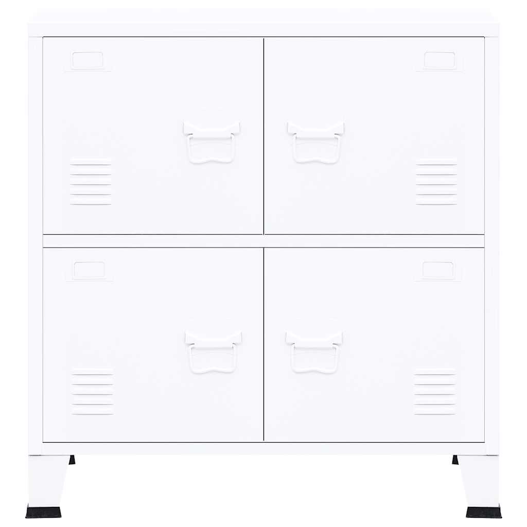 vidaXL Dulap industrial de depozitare, alb, 75x40x80 cm, oțel vidaXL Dulap industrial de depozitare, alb, 75x40x80 cm, oțel