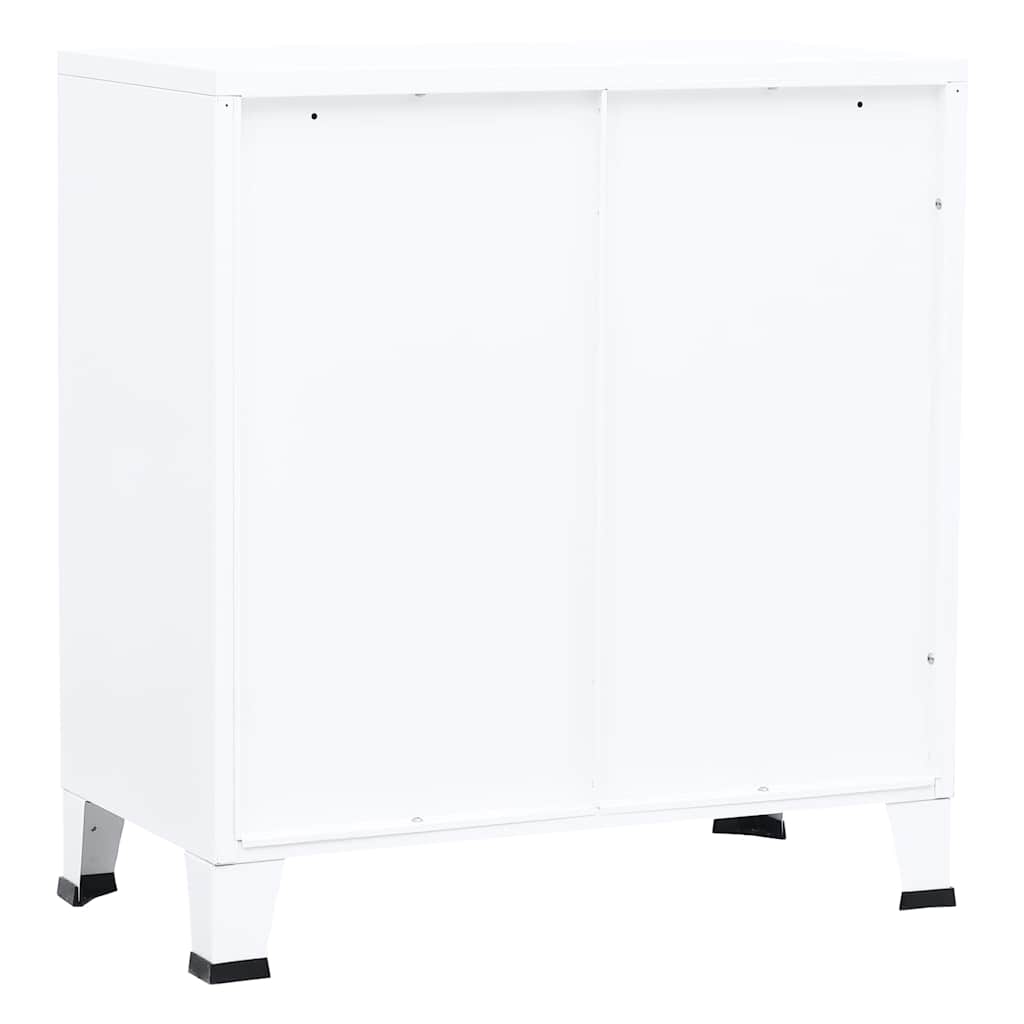 vidaXL Dulap industrial de depozitare, alb, 75x40x80 cm, oțel vidaXL Dulap industrial de depozitare, alb, 75x40x80 cm, oțel