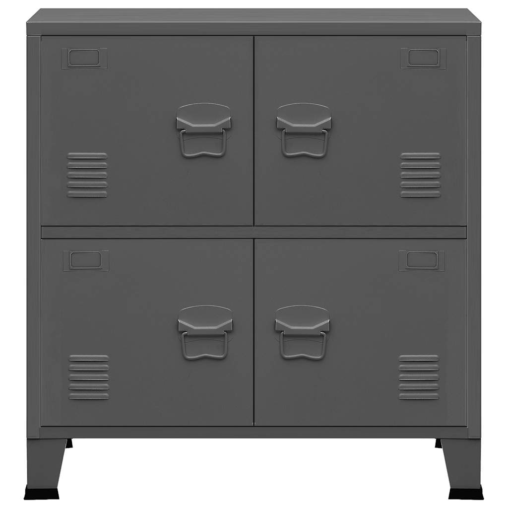 vidaXL Dulap industrial de depozitare, antracit, 75x40x80 cm, oțel vidaXL Dulap industrial de depozitare, antracit, 75x40x80 cm, oțel