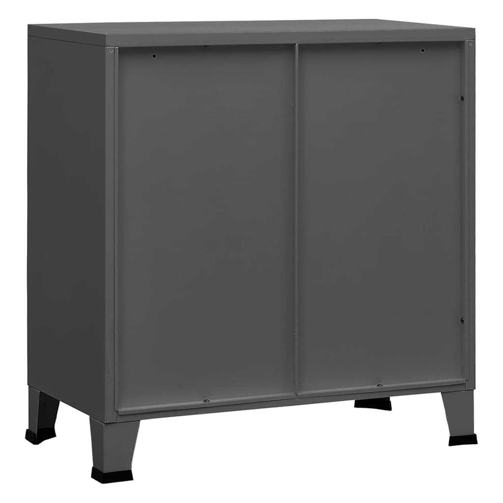 vidaXL Dulap industrial de depozitare, antracit, 75x40x80 cm, oțel vidaXL Dulap industrial de depozitare, antracit, 75x40x80 cm, oțel