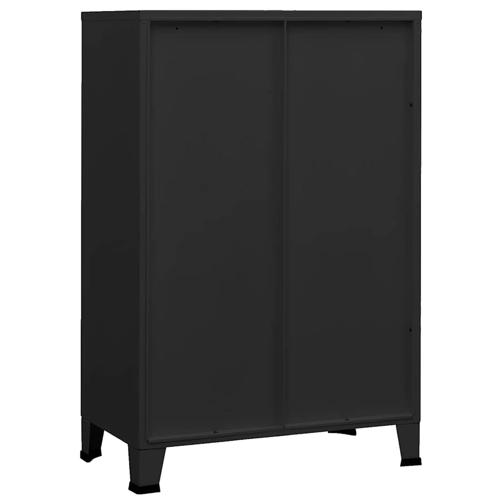 vidaXL Dulap industrial de depozitare, negru, 75x40x115 cm, metal vidaXL Dulap industrial de depozitare, negru, 75x40x115 cm, metal