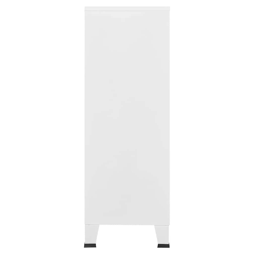 vidaXL Dulap industrial de depozitare, alb, 75x40x115 cm, metal vidaXL Dulap industrial de depozitare, alb, 75x40x115 cm, metal