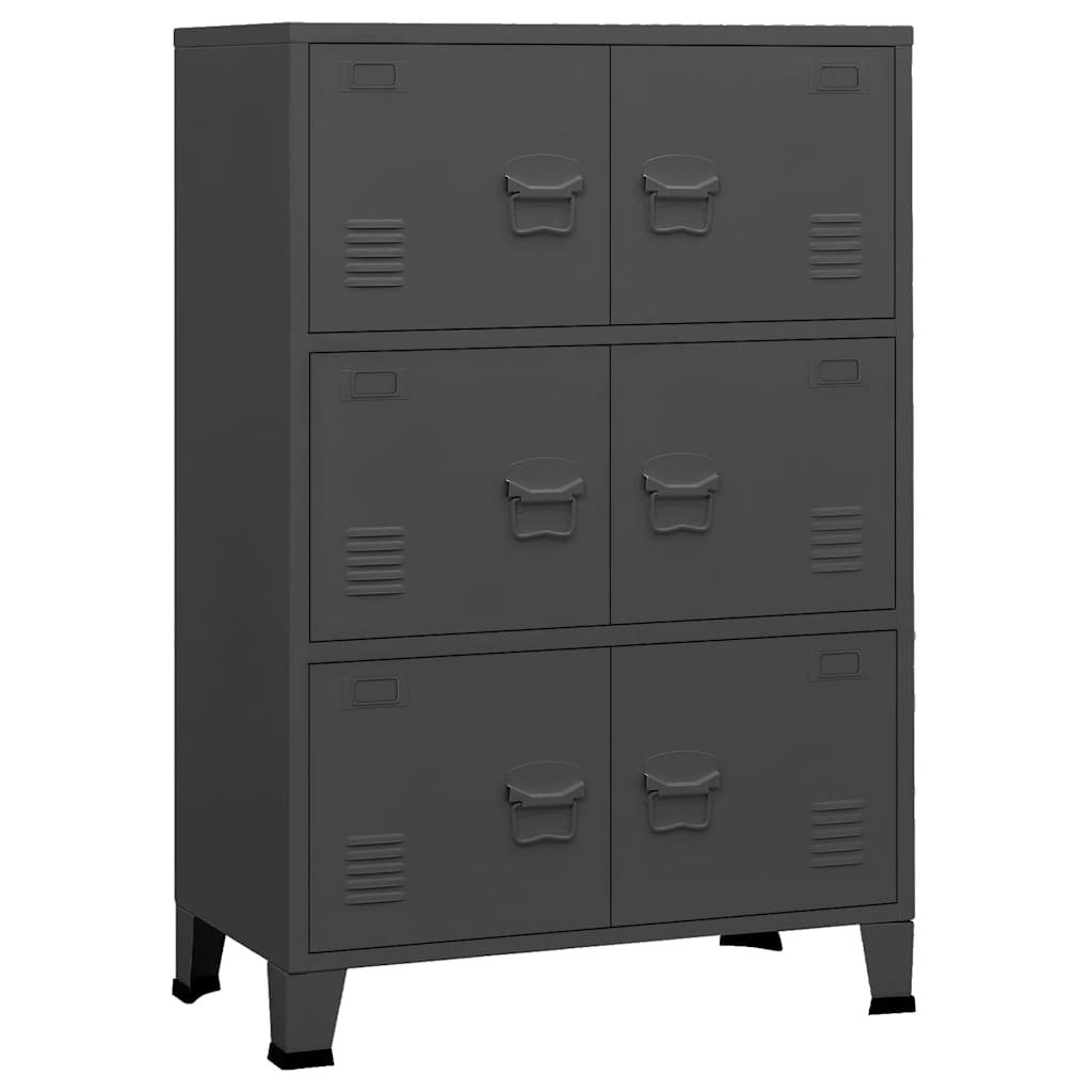 vidaXL Dulap industrial de depozitare, antracit, 75x40x115 cm, metal vidaXL Dulap industrial de depozitare, antracit, 75x40x115 cm, metal