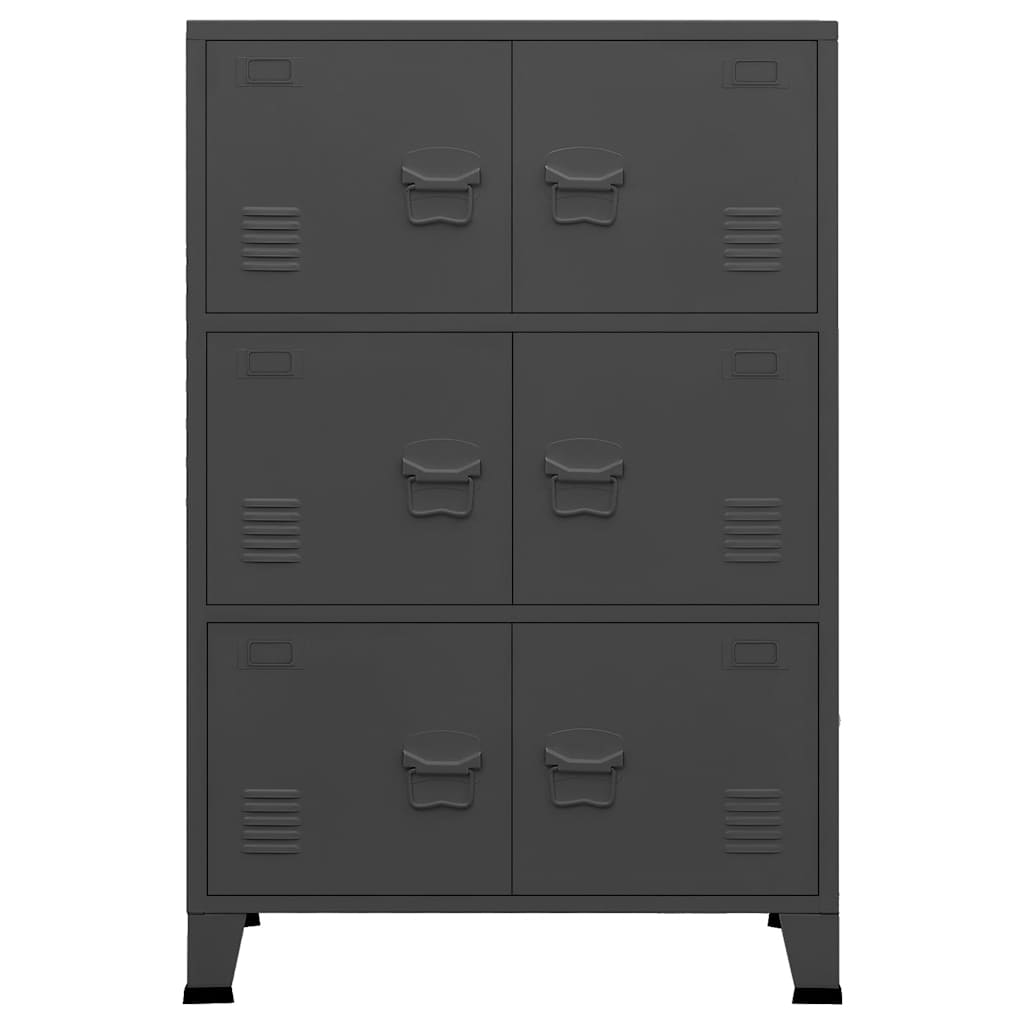 vidaXL Dulap industrial de depozitare, antracit, 75x40x115 cm, metal vidaXL Dulap industrial de depozitare, antracit, 75x40x115 cm, metal