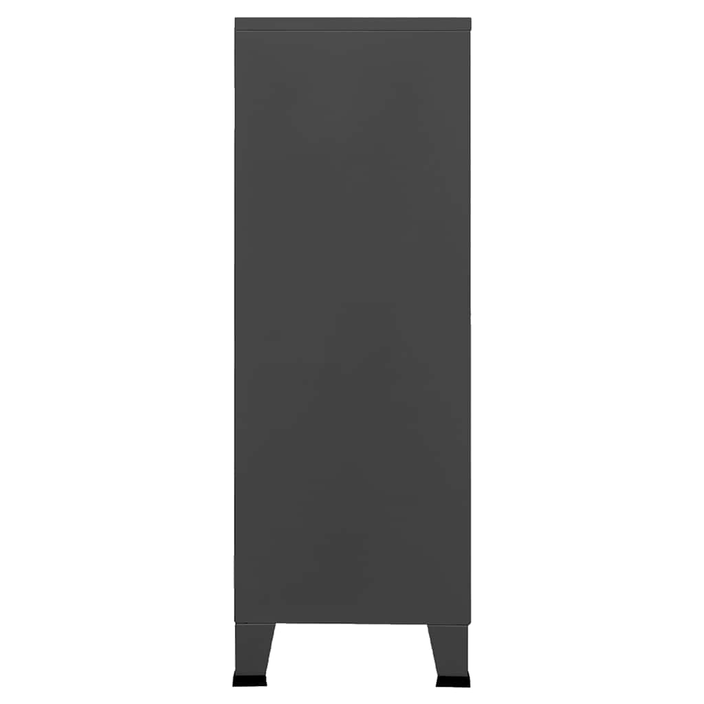vidaXL Dulap industrial de depozitare, antracit, 75x40x115 cm, metal vidaXL Dulap industrial de depozitare, antracit, 75x40x115 cm, metal