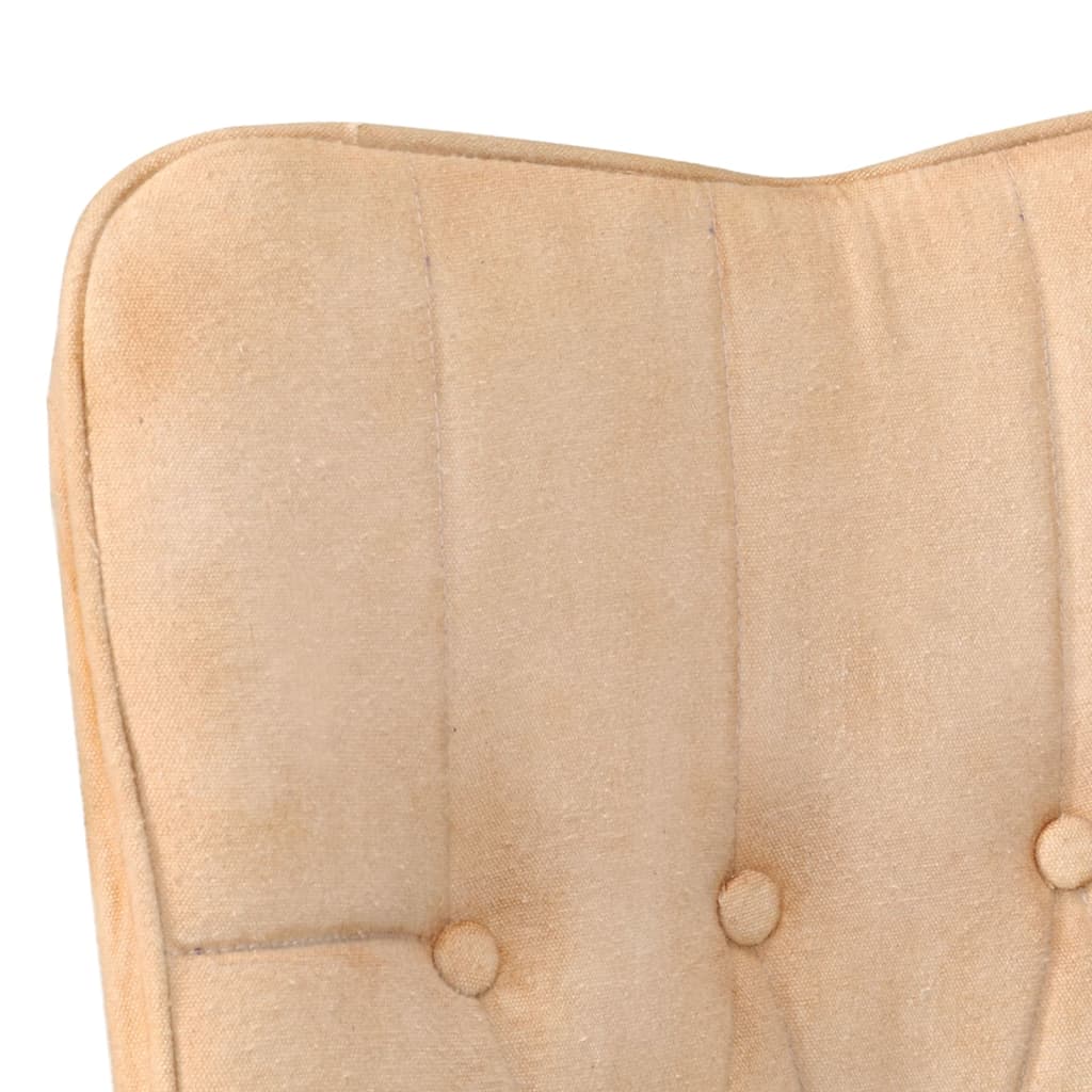 vidaXL Scaun cu spătar înalt, crem, pânză