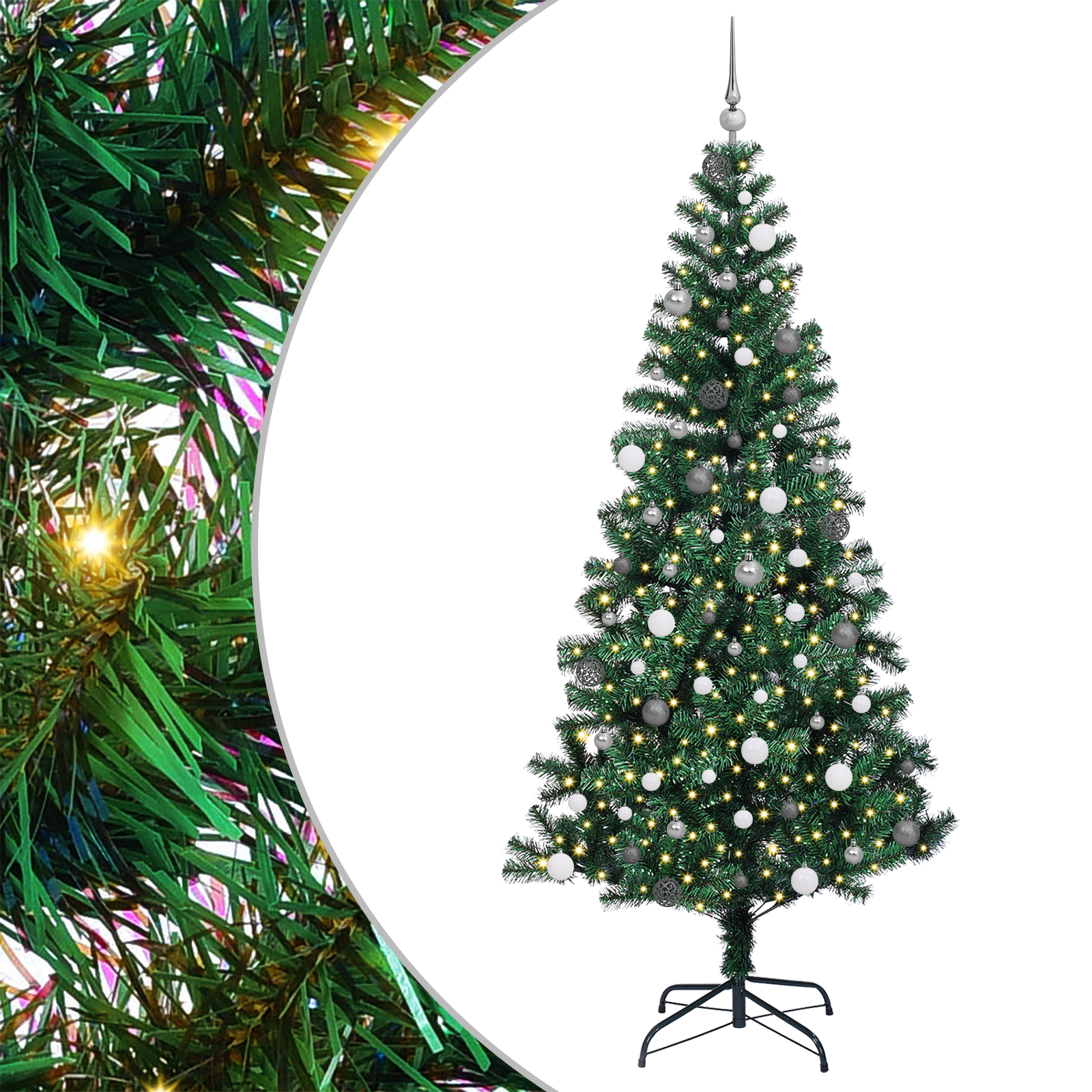 vidaXL Brad de Crăciun artificial Verde 240 cm PVC vidaXL Brad de Crăciun artificial Verde 240 cm PVC