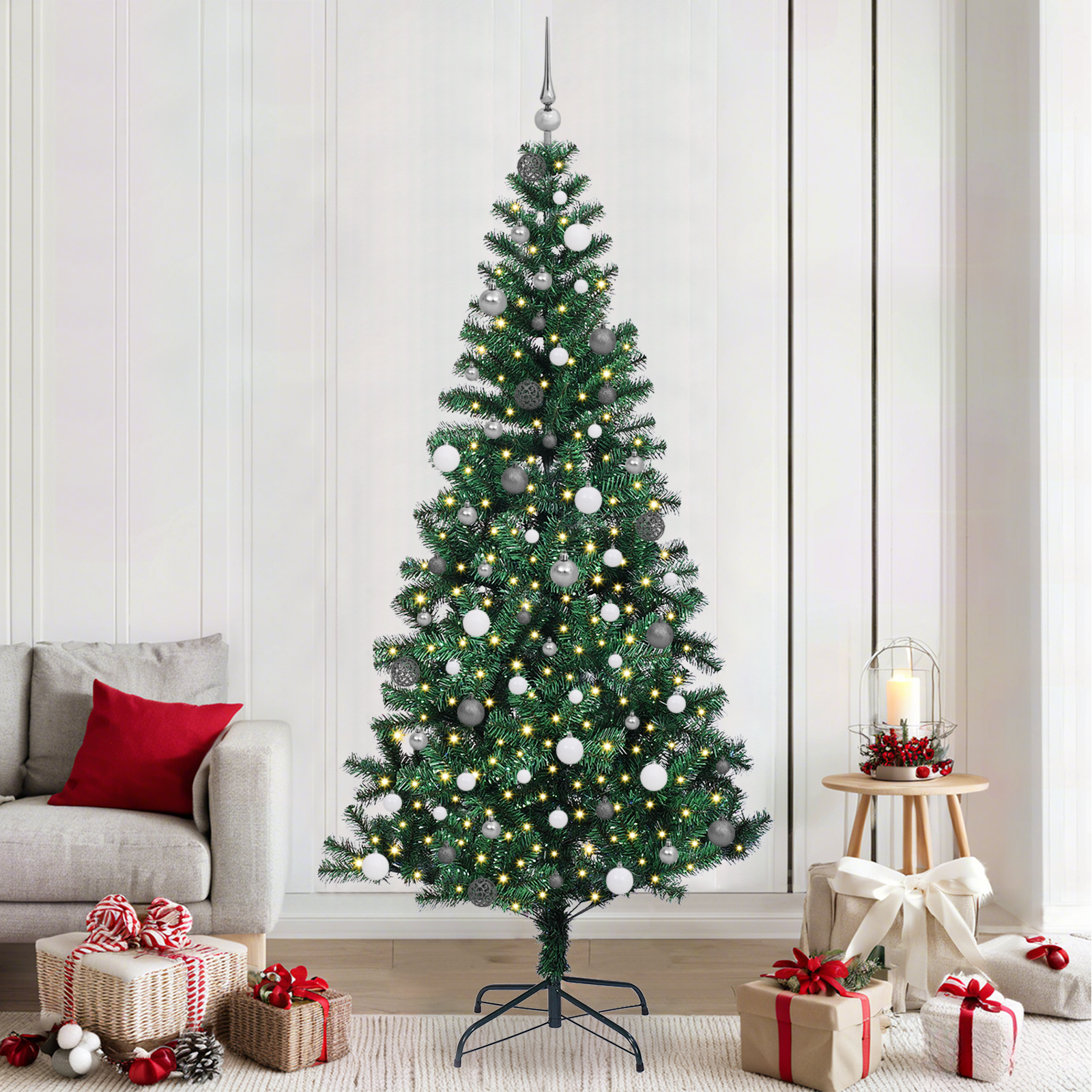 vidaXL Brad de Crăciun artificial Verde 240 cm PVC vidaXL Brad de Crăciun artificial Verde 240 cm PVC
