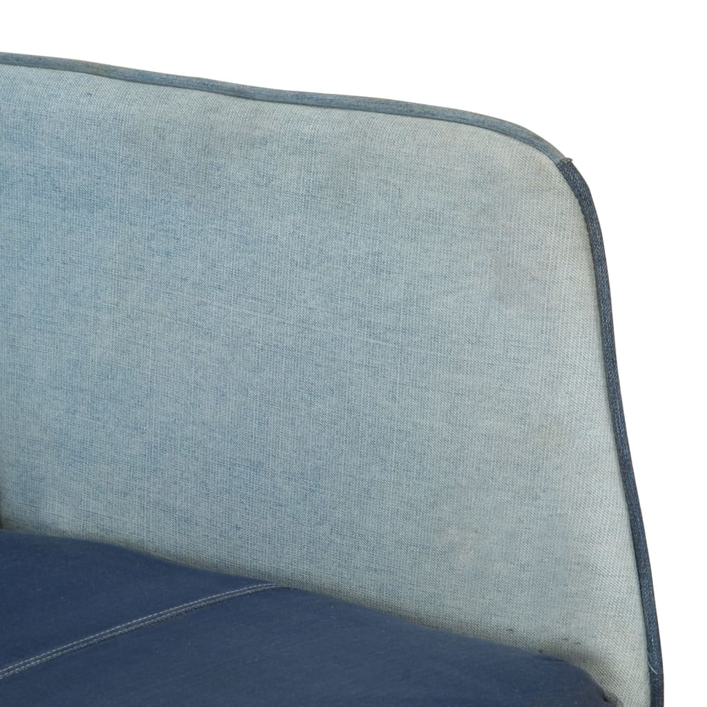 vidaXL Scaun balansoar, model mozaic, albastru denim, pânză