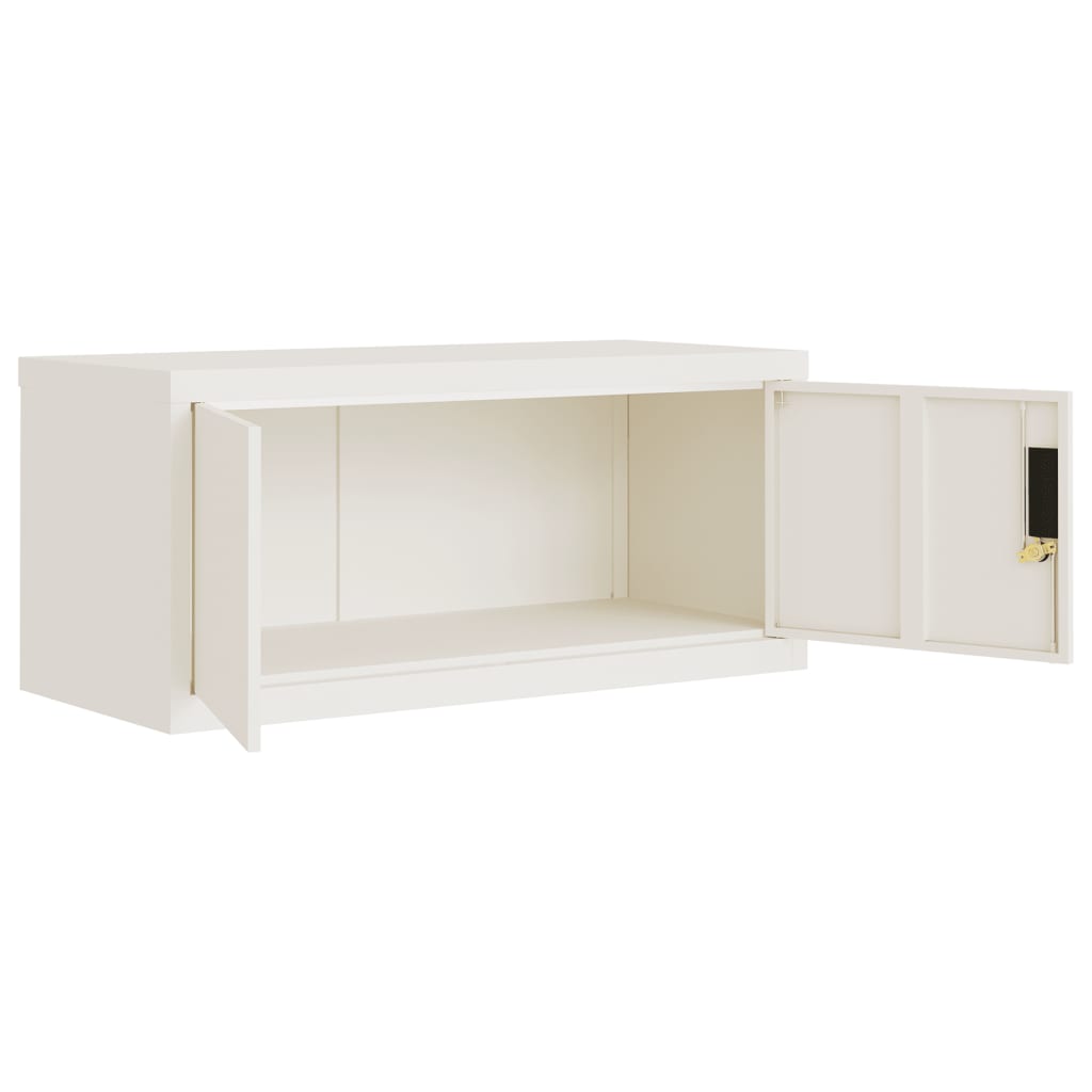 vidaXL Fișet, alb, 90x40x40 cm, oțel vidaXL Fișet, alb, 90x40x40 cm, oțel