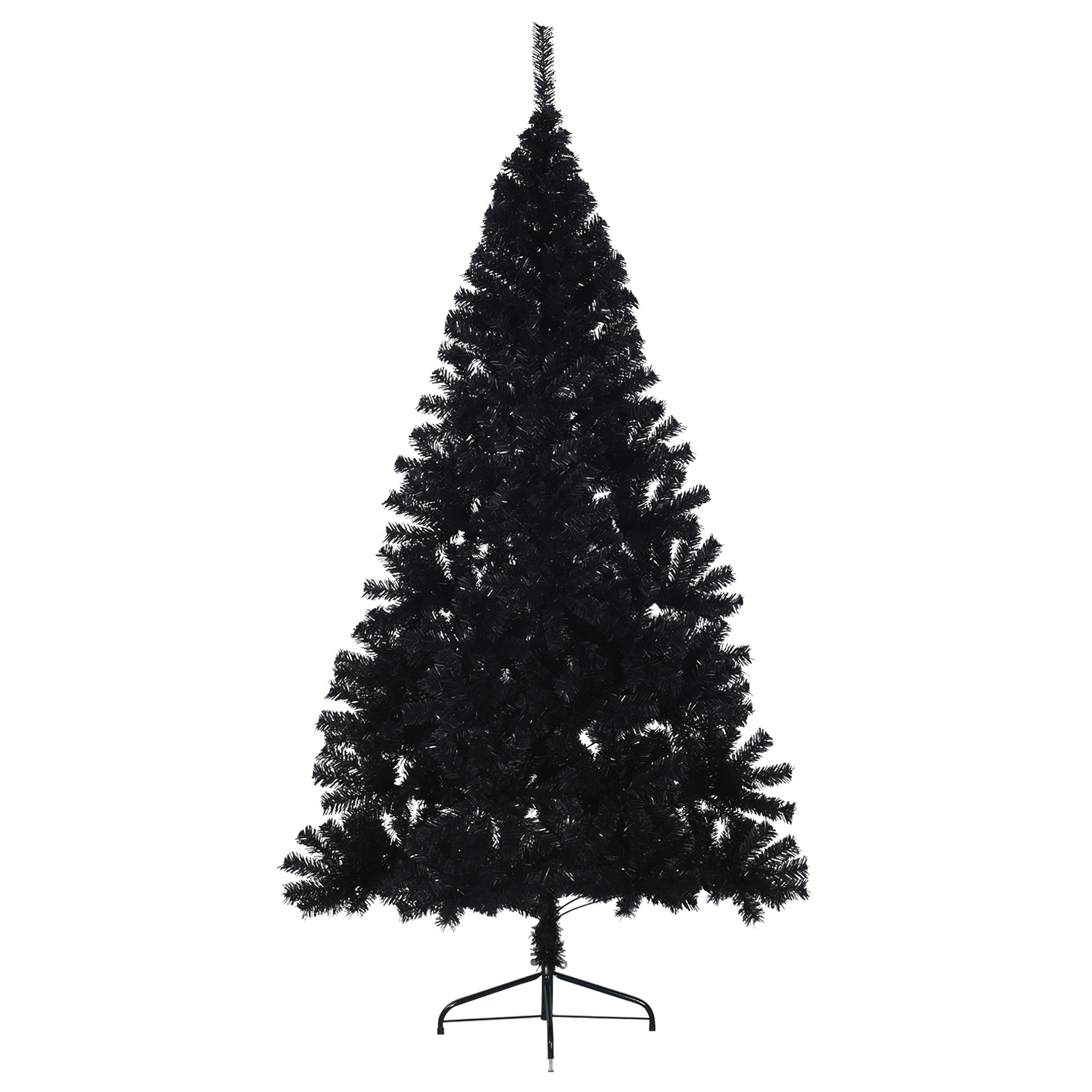 vidaXL Brad de Crăciun cu lumini decorative cu coarde Negru 240 cm PVC vidaXL Brad de Crăciun cu lumini decorative cu coarde Negru 240 cm PVC