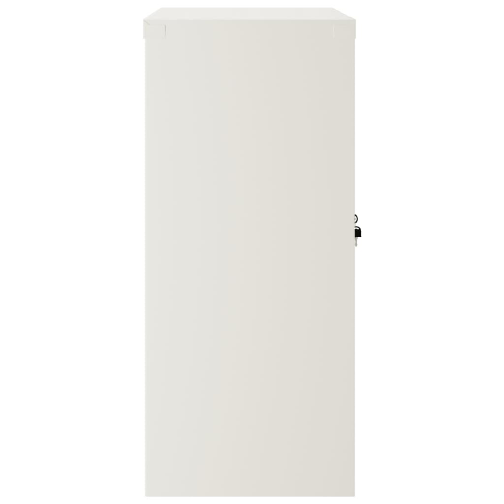 vidaXL Dulap pentru dosare, alb, 90x40x90 cm, oțel vidaXL Dulap pentru dosare, alb, 90x40x90 cm, oțel